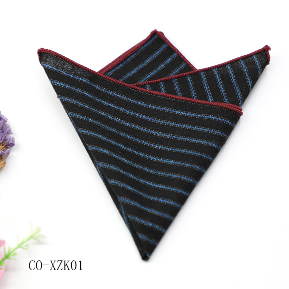 Solid Striped Brown Pocket Squ - огляд і ціна Handkerchief Cotton Men