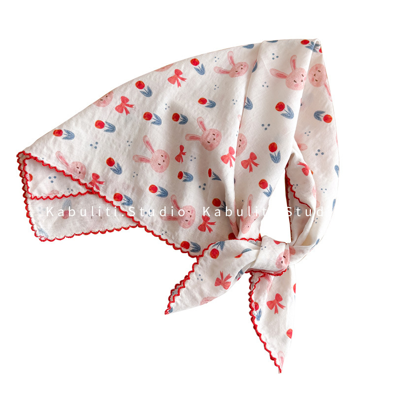 Cotton Linen Square Scarf  58  - огляд і ціна Ascot Neck Scarf