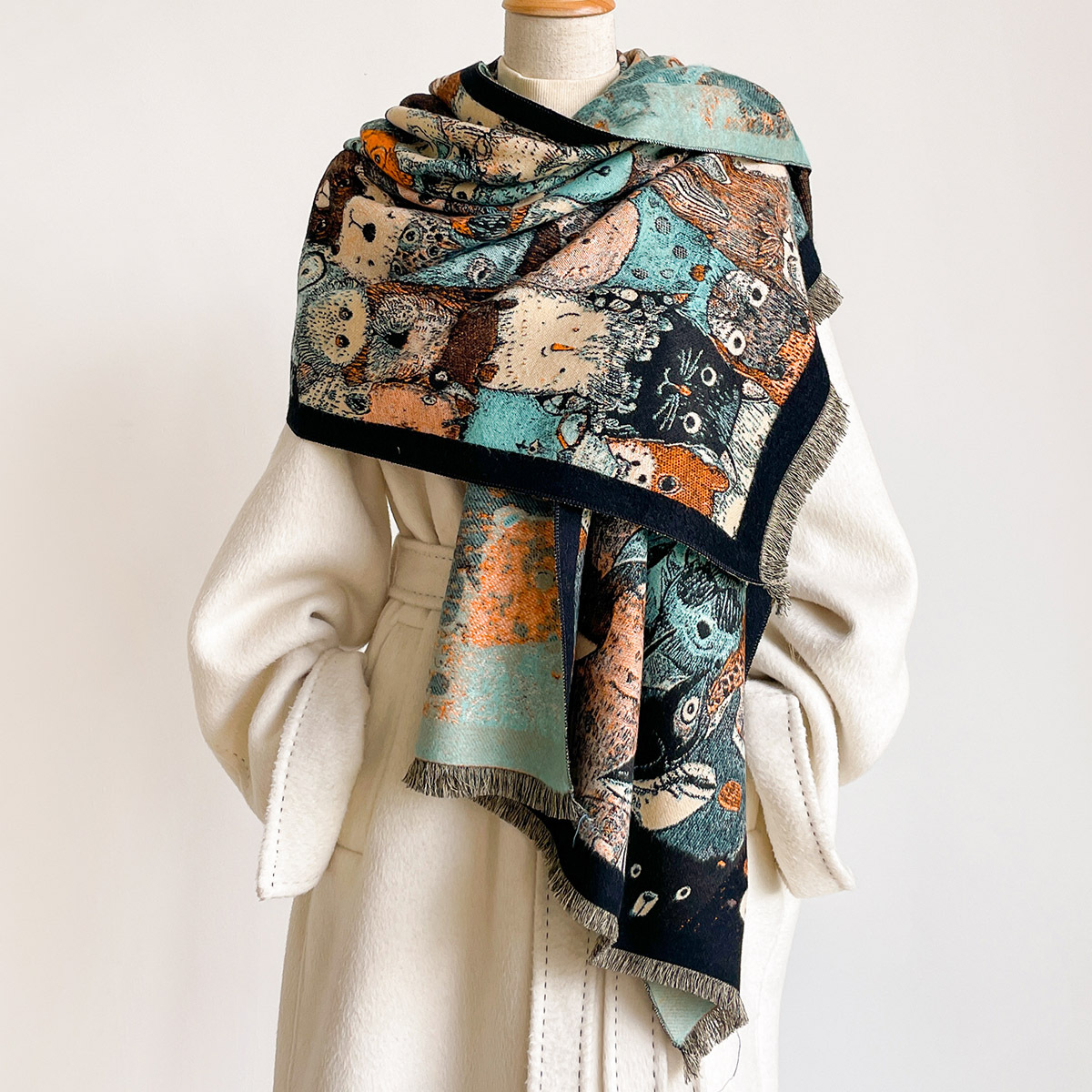 Women Imitation Cashmere Scarf - огляд і ціна Pashmina Wrap Large
