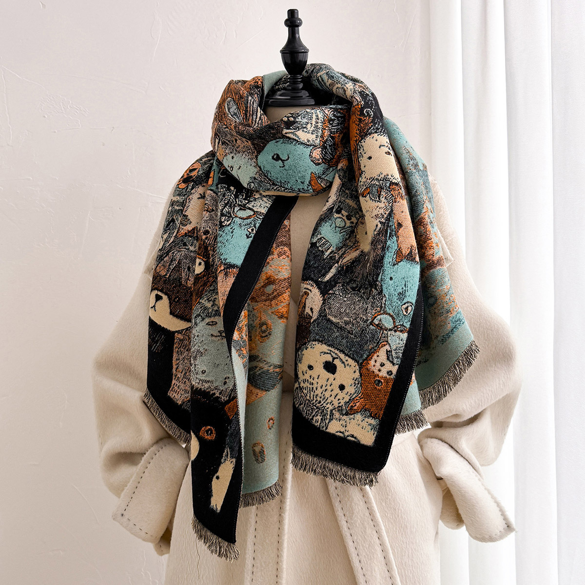 Women Imitation Cashmere Scarf - огляд і ціна Pashmina Wrap Large