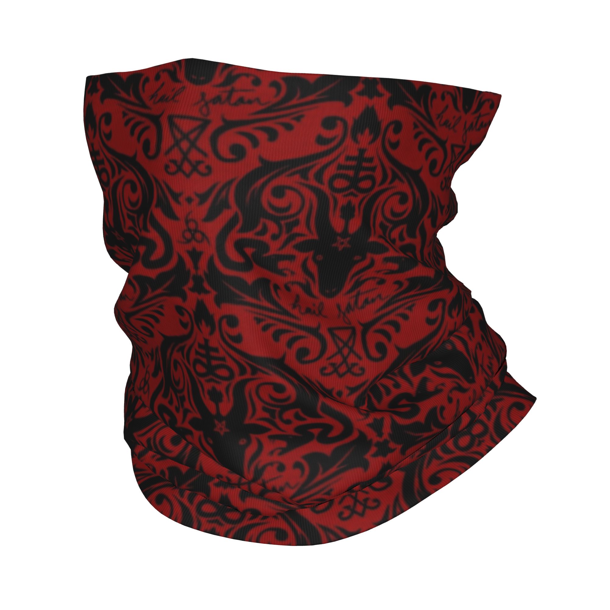 Baphomet Damask Hail Satan Bla - огляд і ціна Neck Warmer Tube
