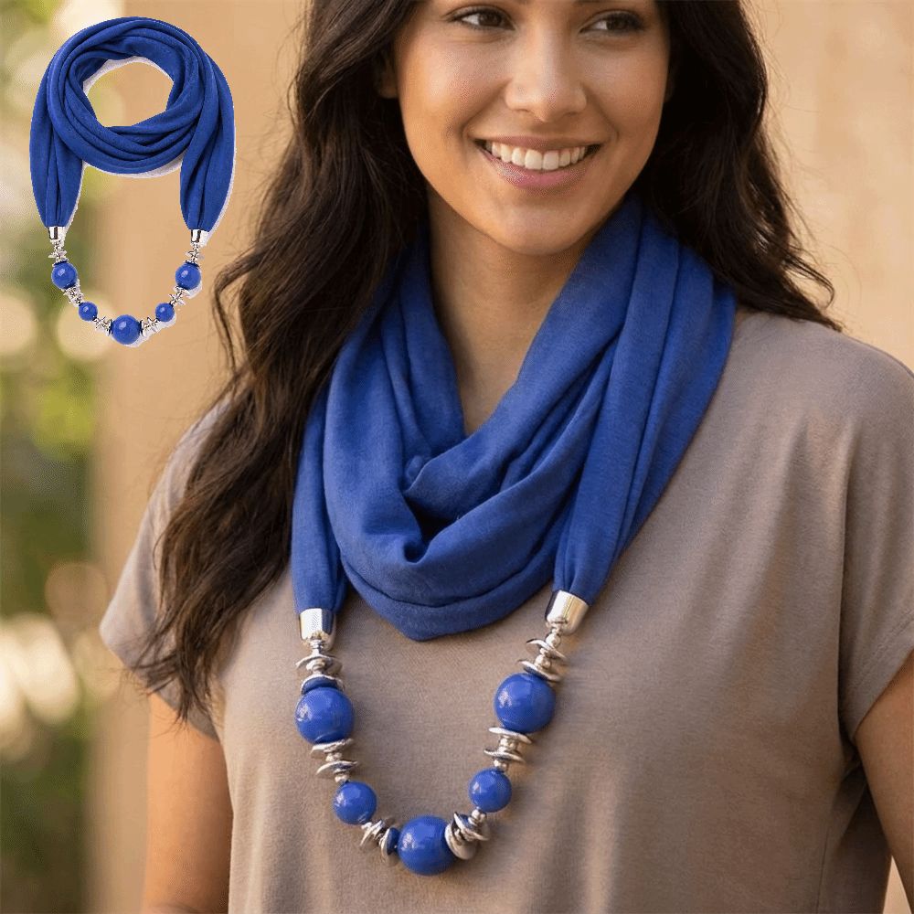 Fashion Chiffon Scarf Beaded E - огляд і ціна Infinity Scarf Knit