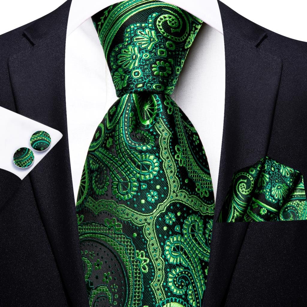 Paisley Striped Green Silk Tie - огляд і ціна Silk Tie Striped