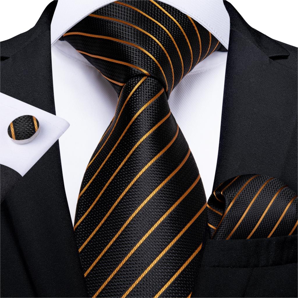 DiBanGu Designer Mens Wedding  - огляд і ціна Silk Tie Striped