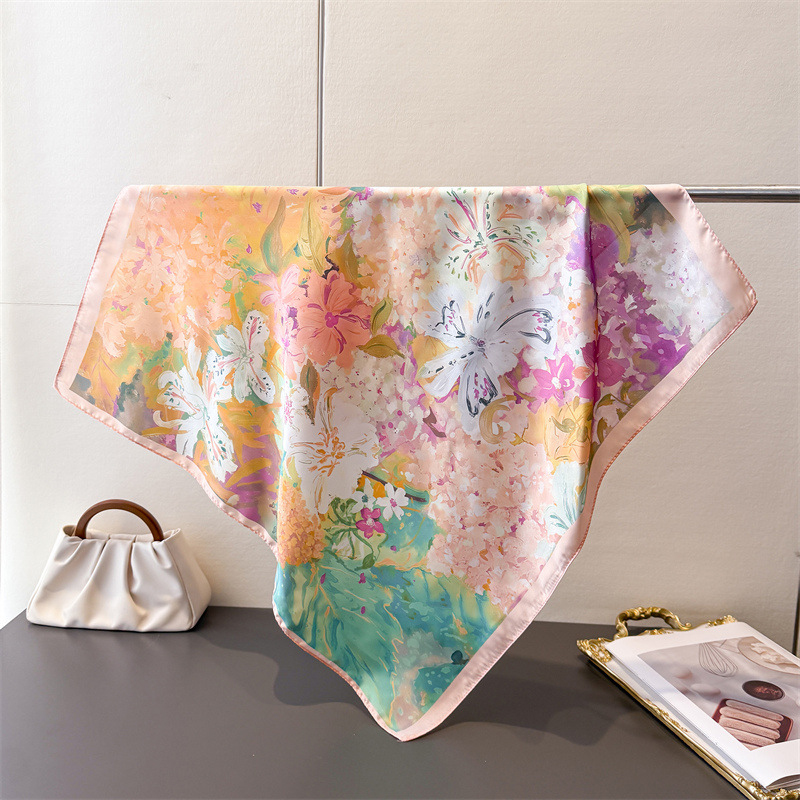 70*70cm Square Silk Scarf for  - огляд і ціна Ascot Neck Scarf