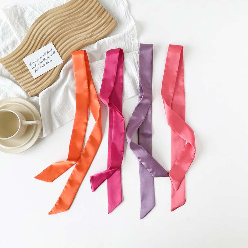 4x100cm Satin Silk Narrow Scar - огляд і ціна Silk Neck Scarf
