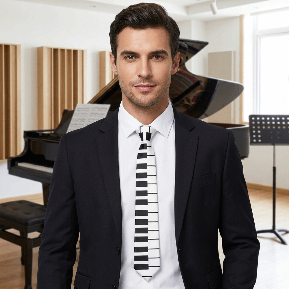 Simple Skinny Piano Necktie Sl - огляд і ціна Skinny Tie Men