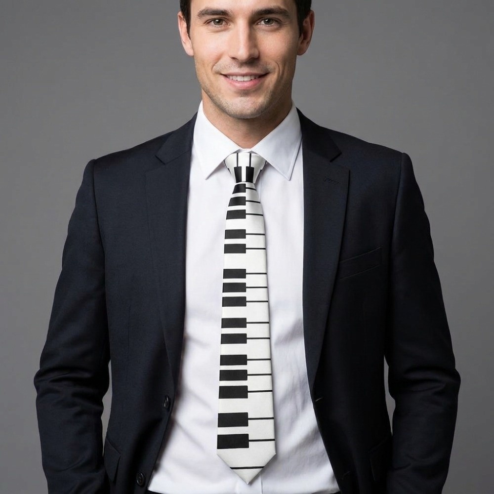 Simple Skinny Piano Necktie Sl - огляд і ціна Skinny Tie Men