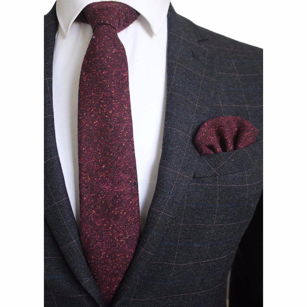 Ricnais 8cm Wool Necktie Solid - огляд і ціна Handkerchief Cotton Men