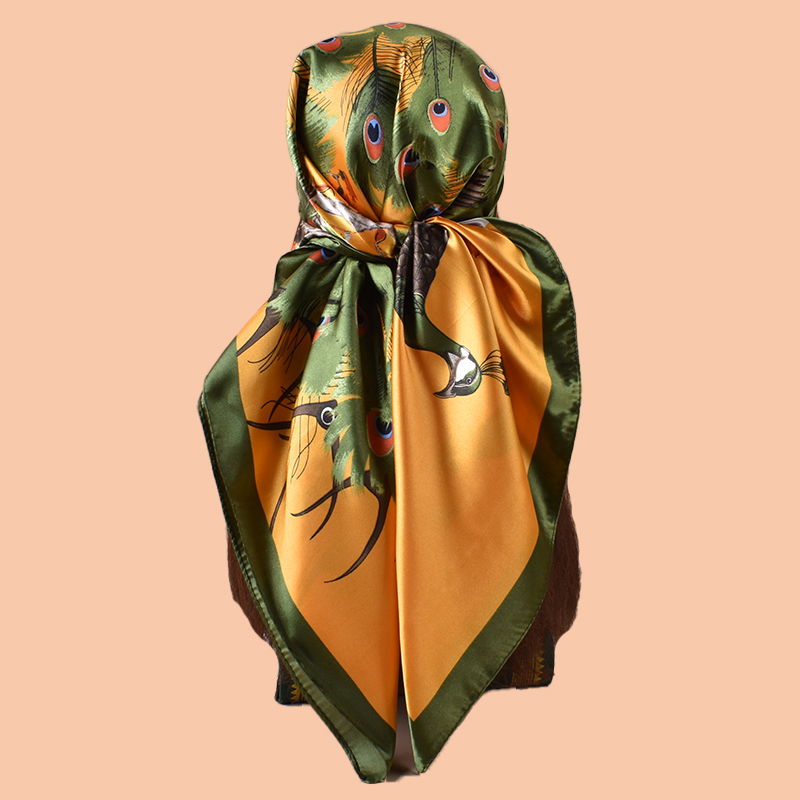 1PC Ladies Large Square Scarf  - огляд і ціна Scarf Silk Square